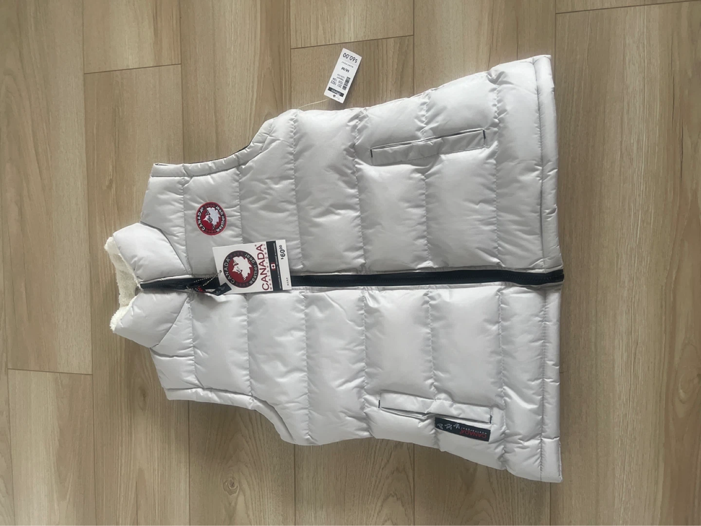 Grey Canada Weather Gear Puffer Vest - Size M - Warm Fall Jacket
