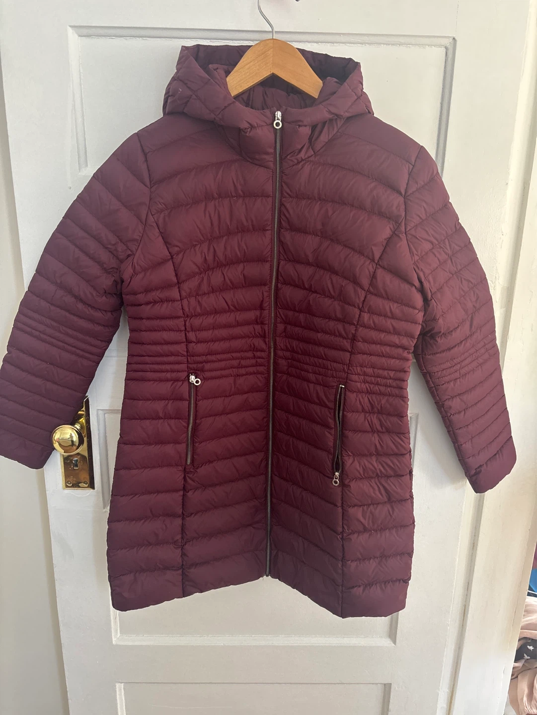 100 % down Women's Puffer Coat - Burgundy - photo 2