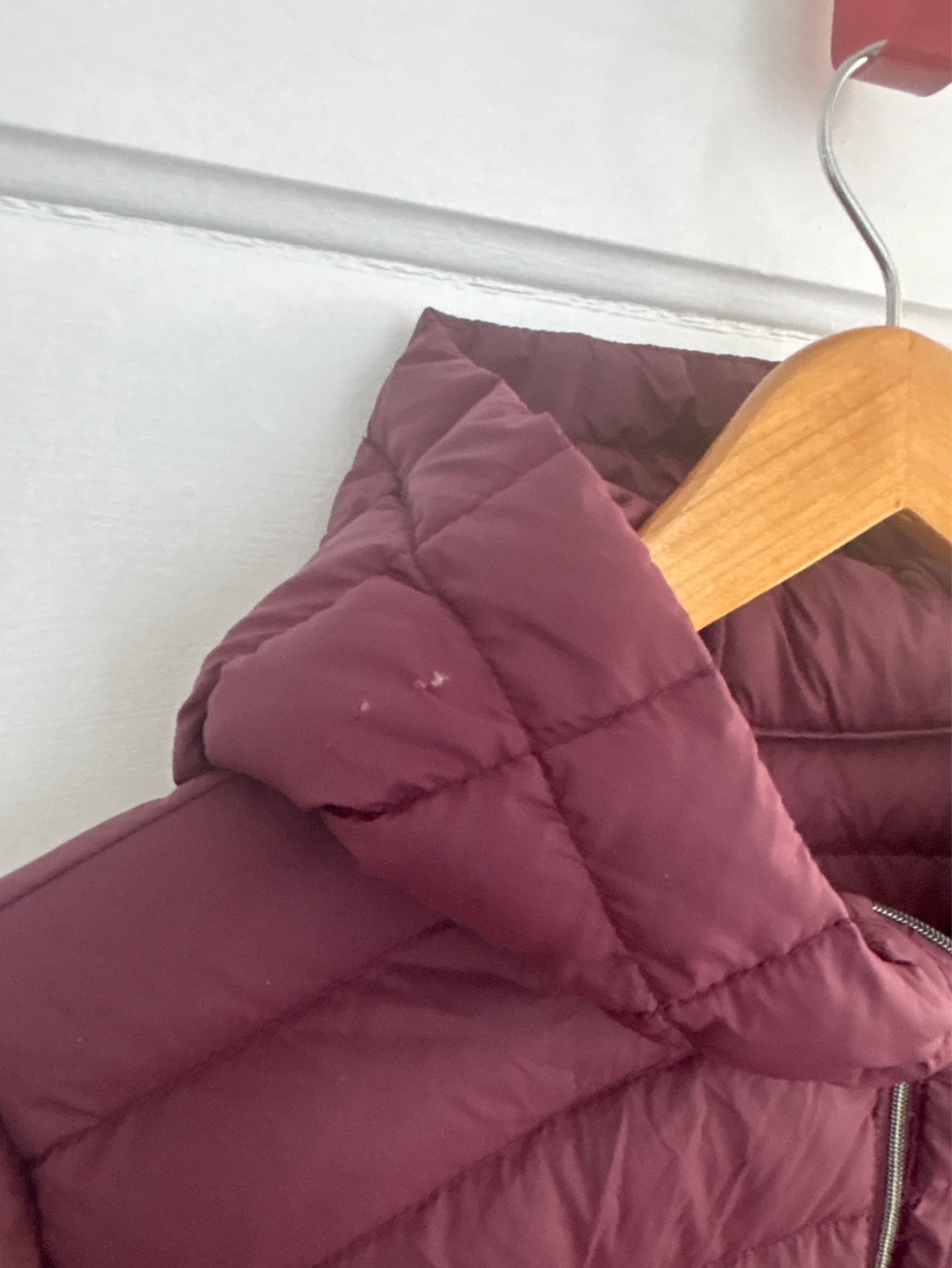 100 % down Women's Puffer Coat - Burgundy - photo 5