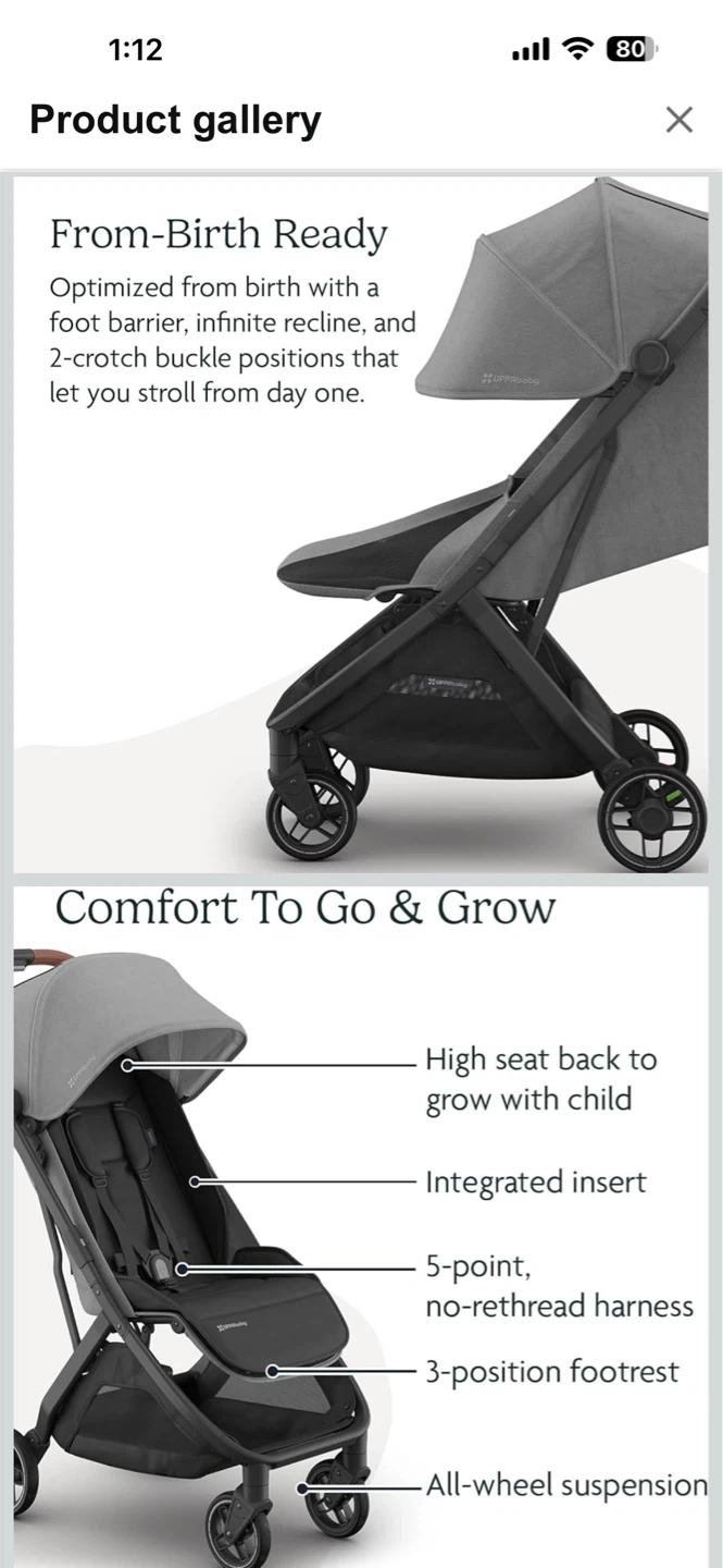 UPPAbaby Minu V3 Travel Stroller - Greyson - photo 4