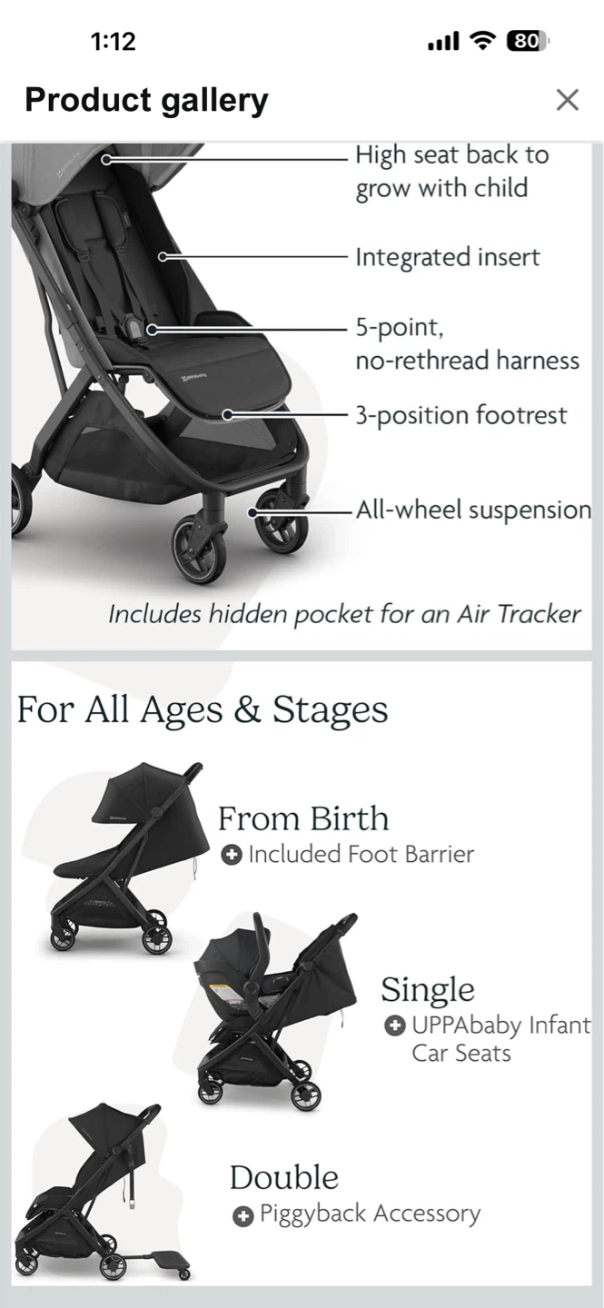 UPPAbaby Minu V3 Travel Stroller - Greyson - photo 5