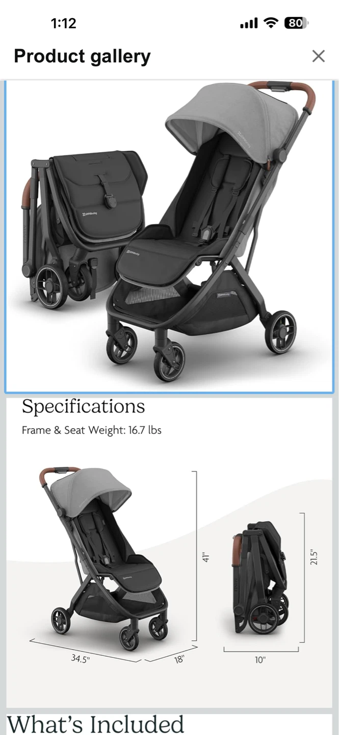 UPPAbaby Minu V3 Travel Stroller - Greyson - photo 2