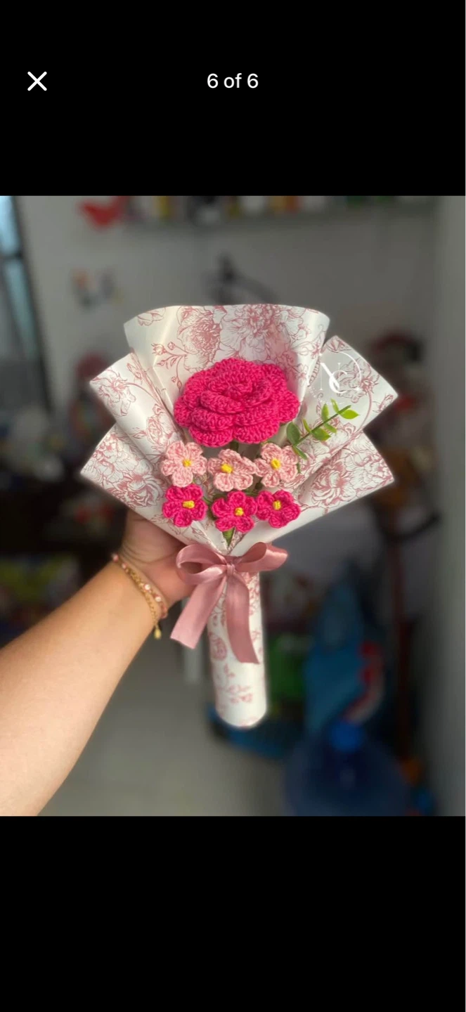 Crocheted Flower Bouquet for mother’s day - photo 2
