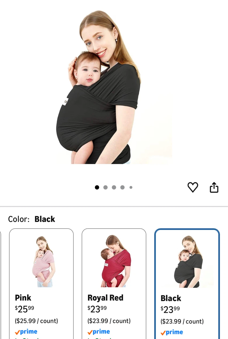 Black Baby Wrap Carrier