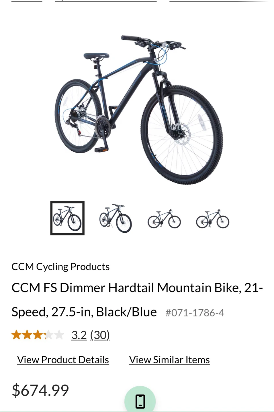 CCM FS Hardtail Dimmer Mountain Bike 27.5” - photo 2