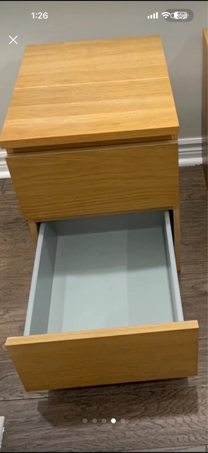 Ikea Malm 2 Drawer Nightstand - photo 3