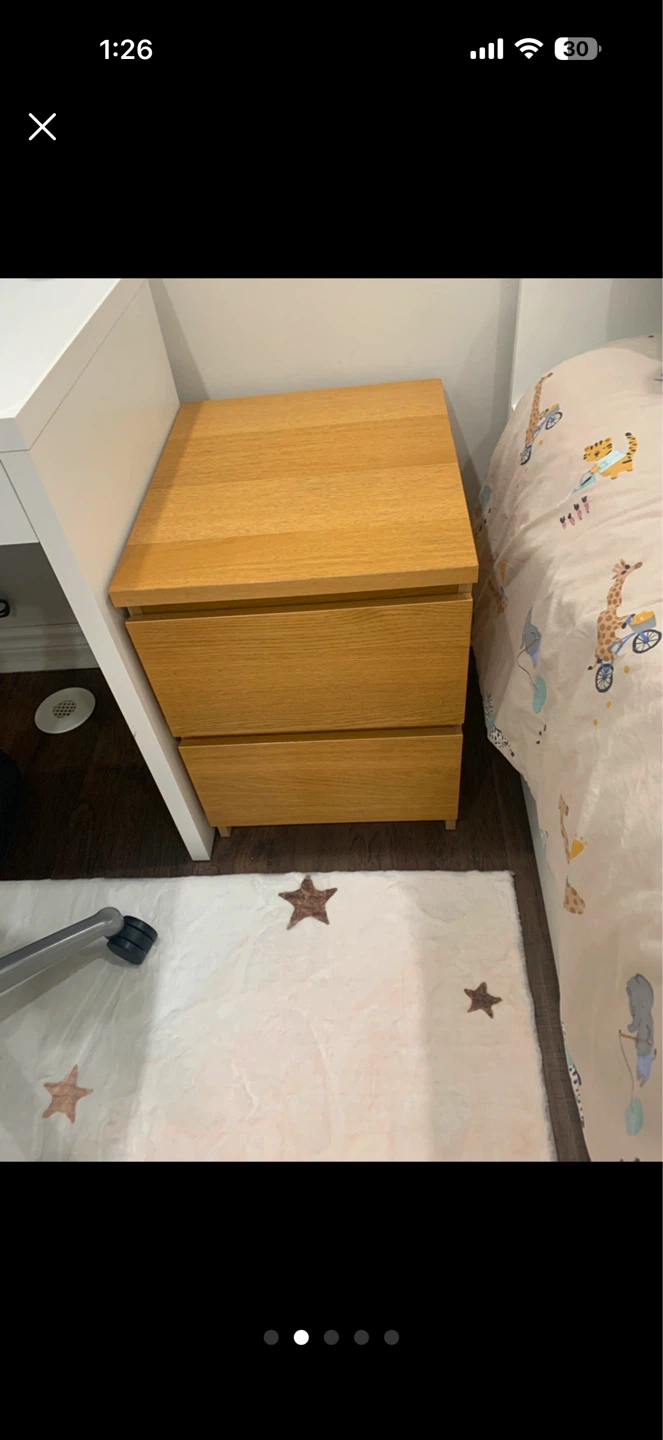 Ikea Malm 2 Drawer Nightstand - photo 2
