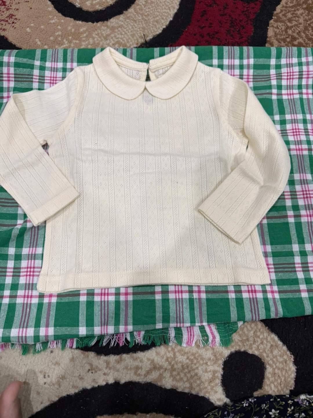 Girls Long Sleeve Tops - Cream, Black, Pink