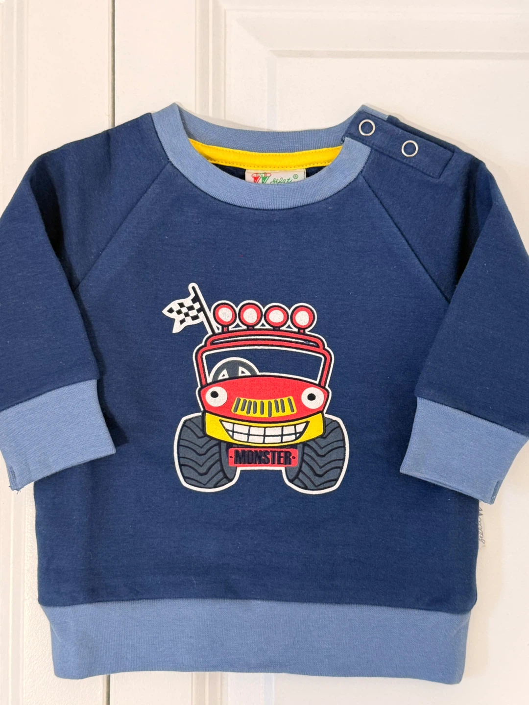 Vigga Kids Monster Truck Sweatshirt - Blue