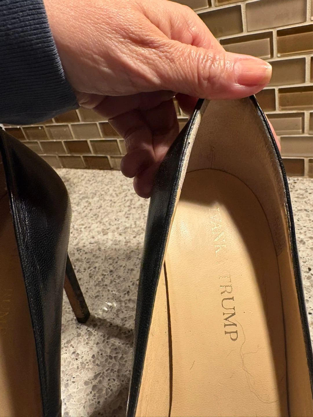 Ivanka Trump Black Leather Stiletto Heels - photo 4