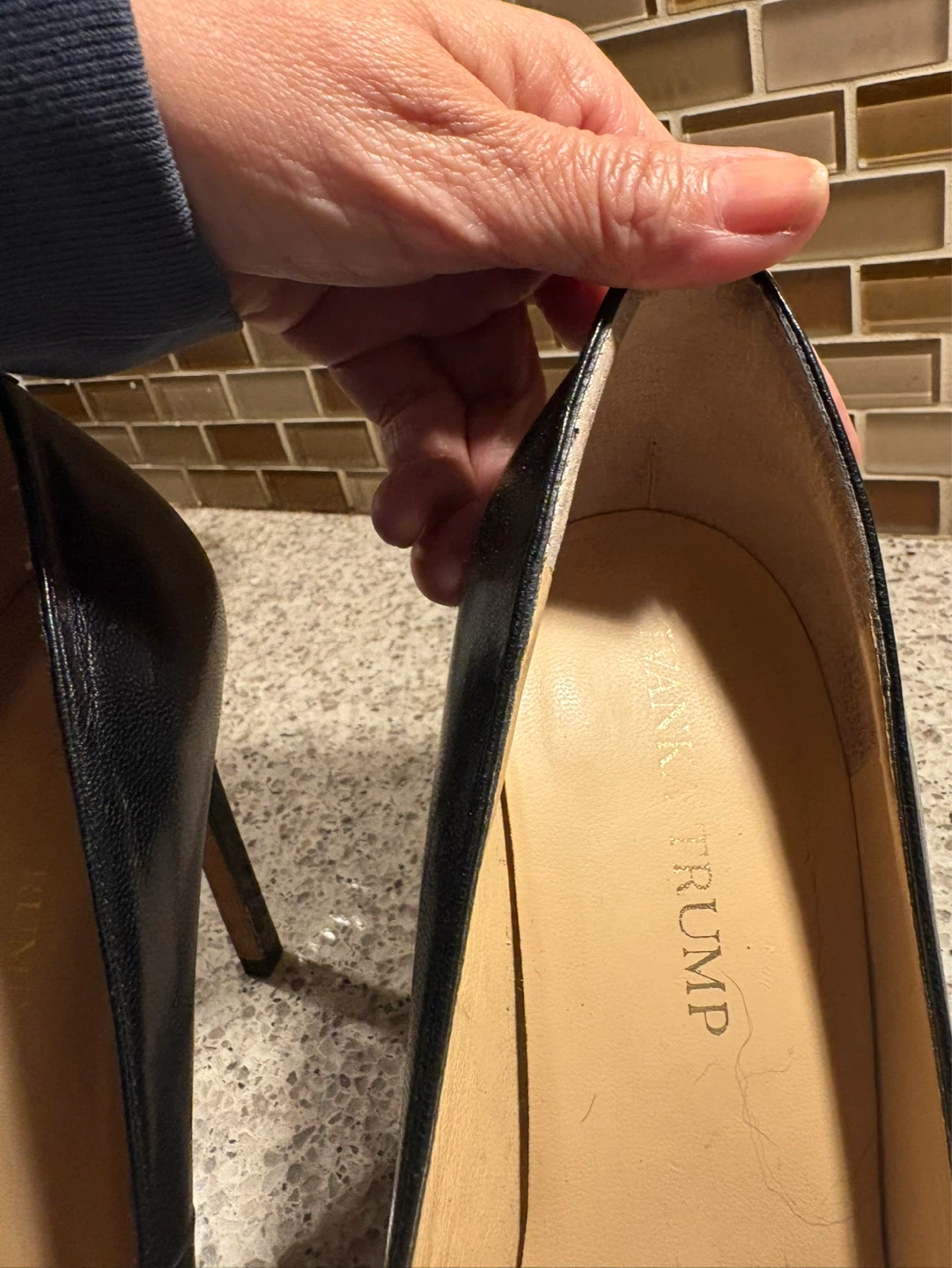 Ivanka Trump Black Leather Stiletto Heels - photo 5