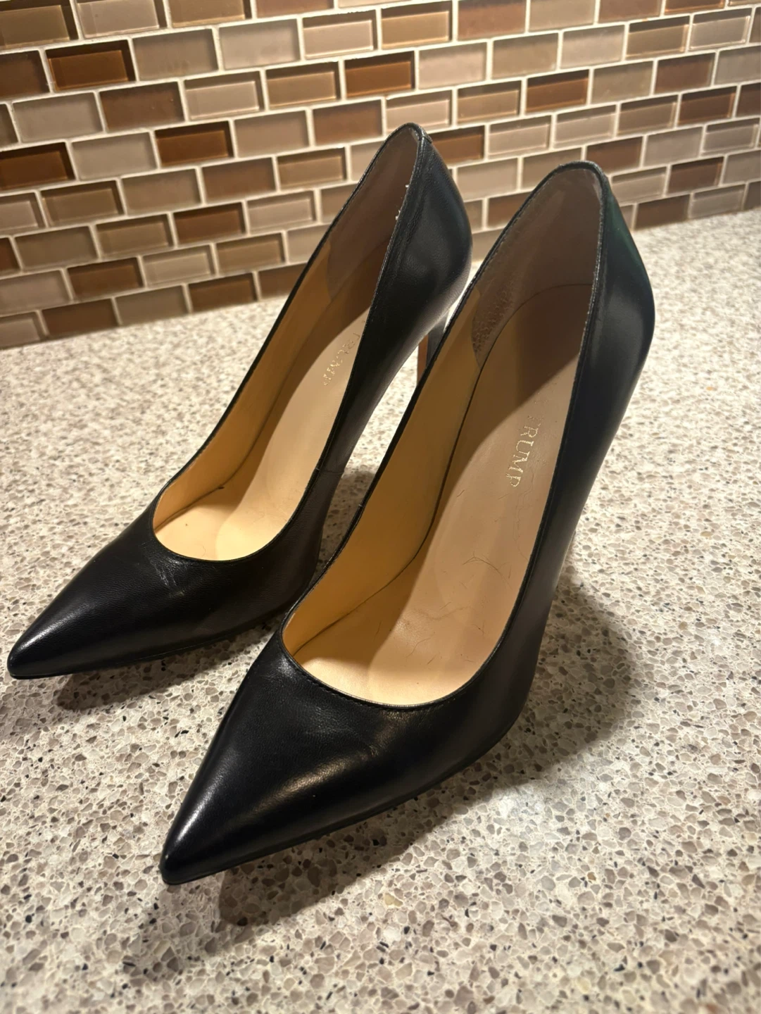 Ivanka Trump Black Leather Stiletto Heels - photo 3