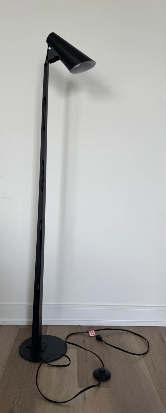 Black Modern Floor Lamp with Foot Switch - photo 5