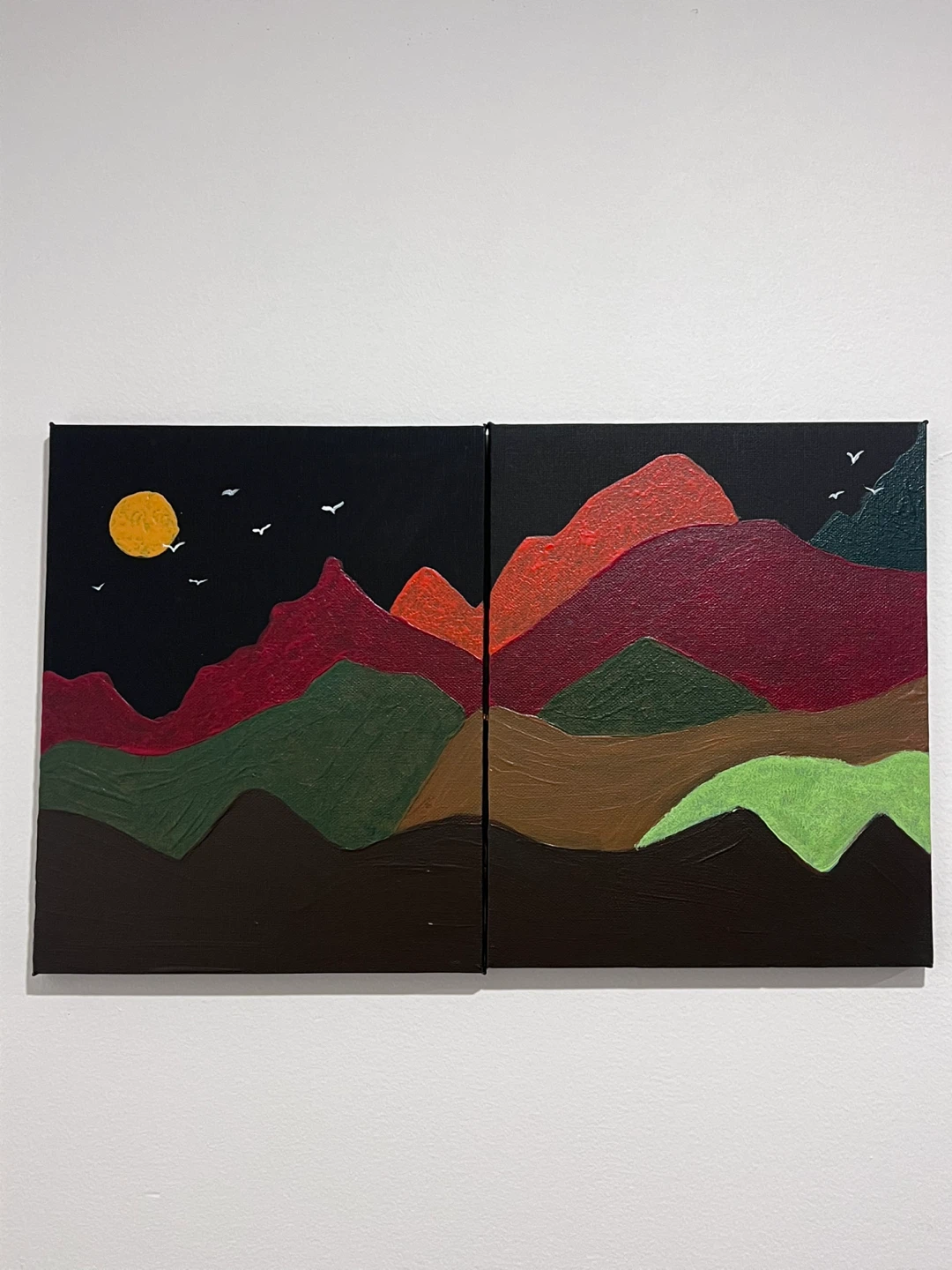 Two-Piece Mountain Landscape Canvas Art Set