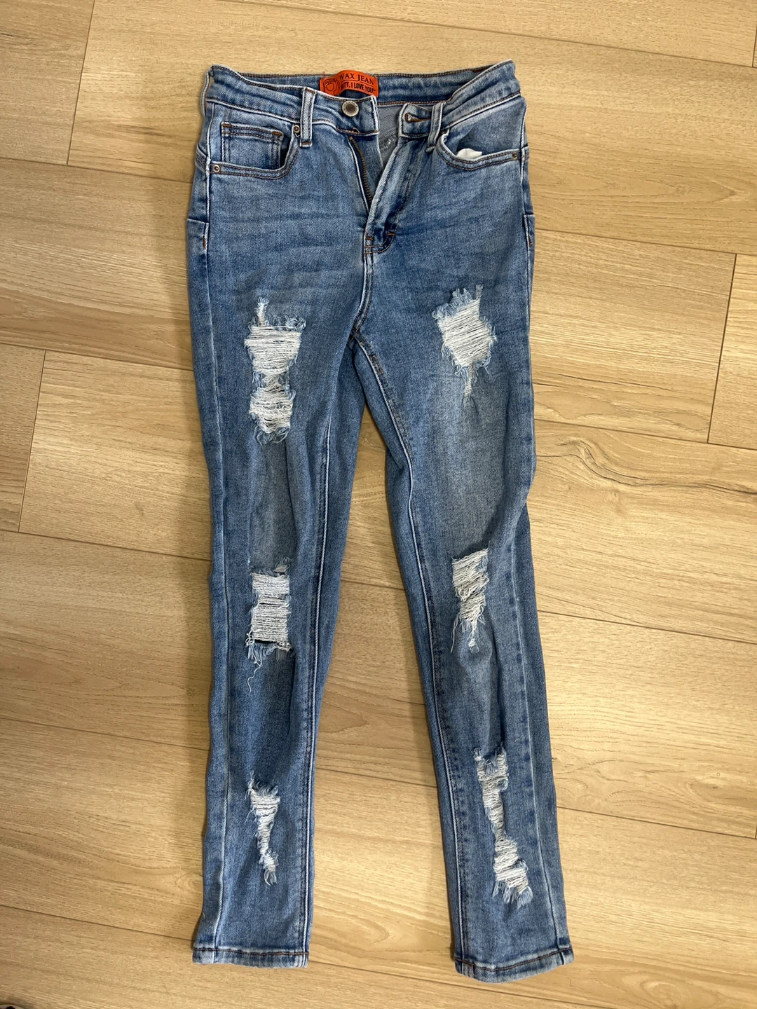 Wax Jeans Distressed Skinny Jeans