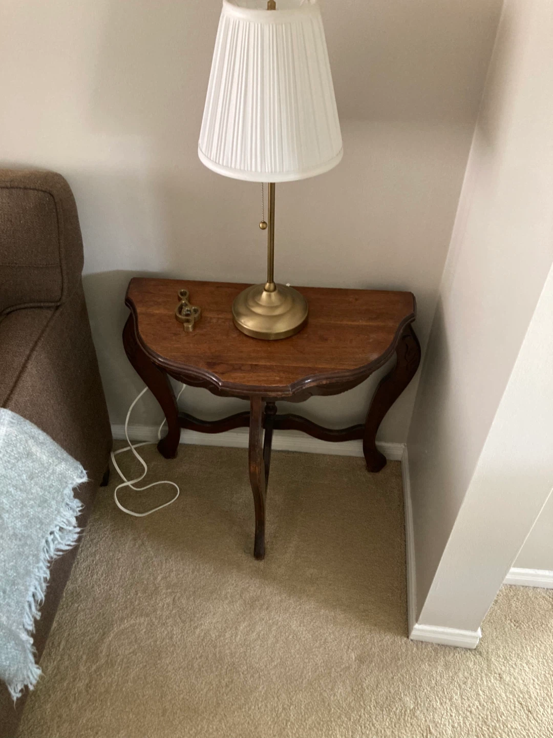 Vintage Half-Moon Console Table - photo 5