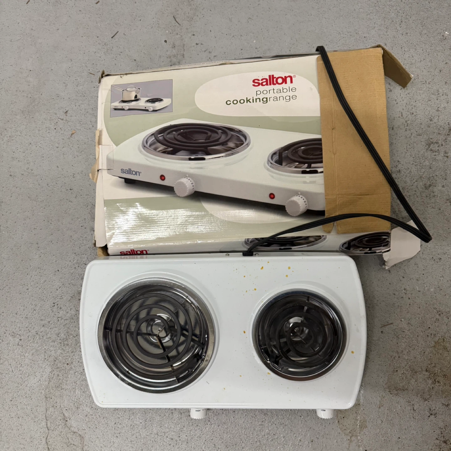 Salton Portable Electric Double Burner Cooking Range