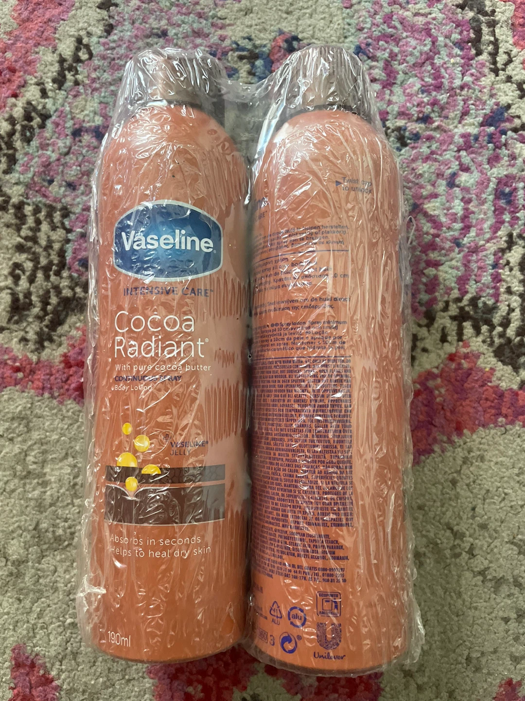Vaseline Intensive Care Cocoa Radiant Body Lotion (2 pack)