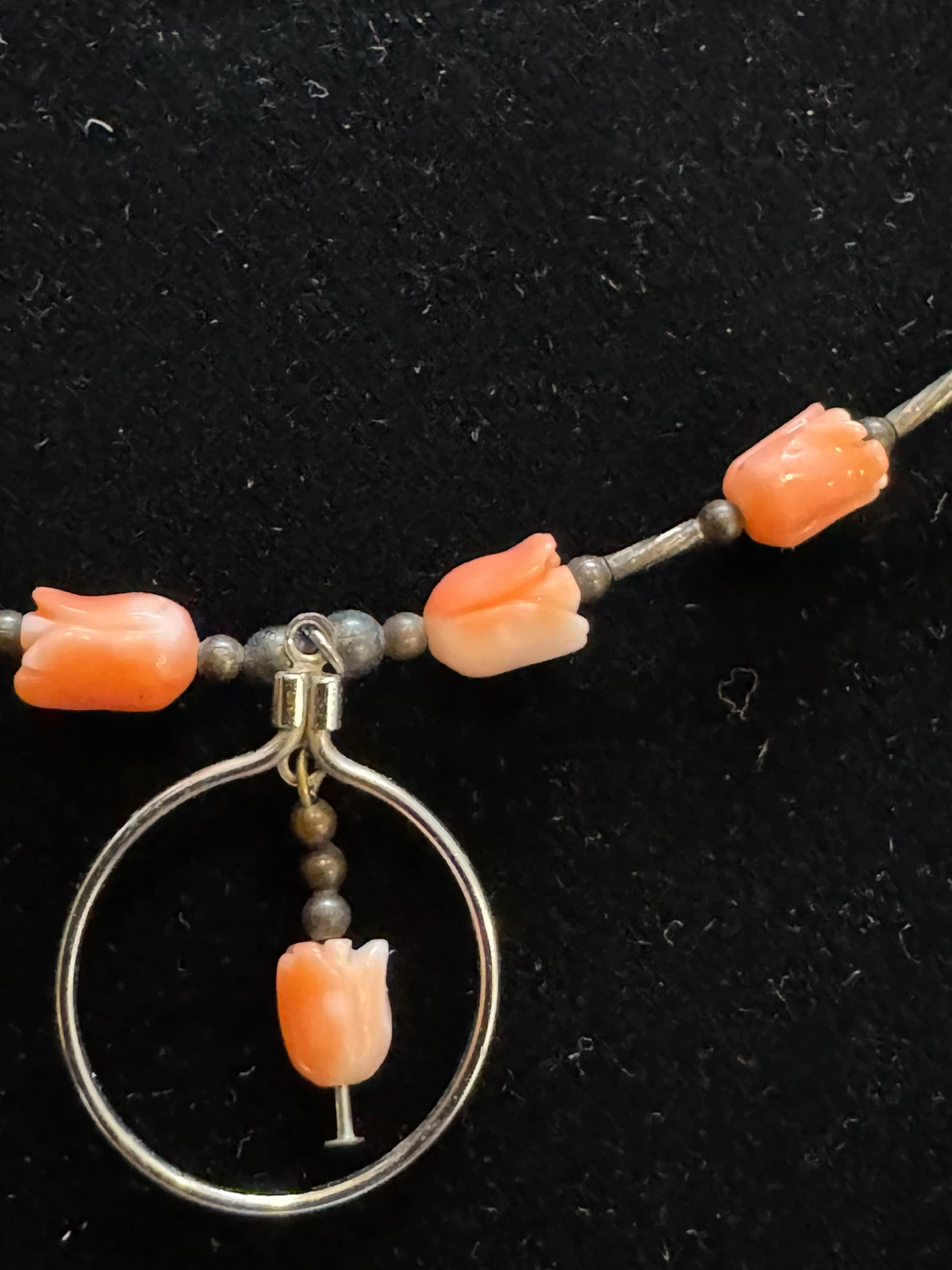 Rare Vintage Pink Angel Skin Coral Choker Necklace - photo 2