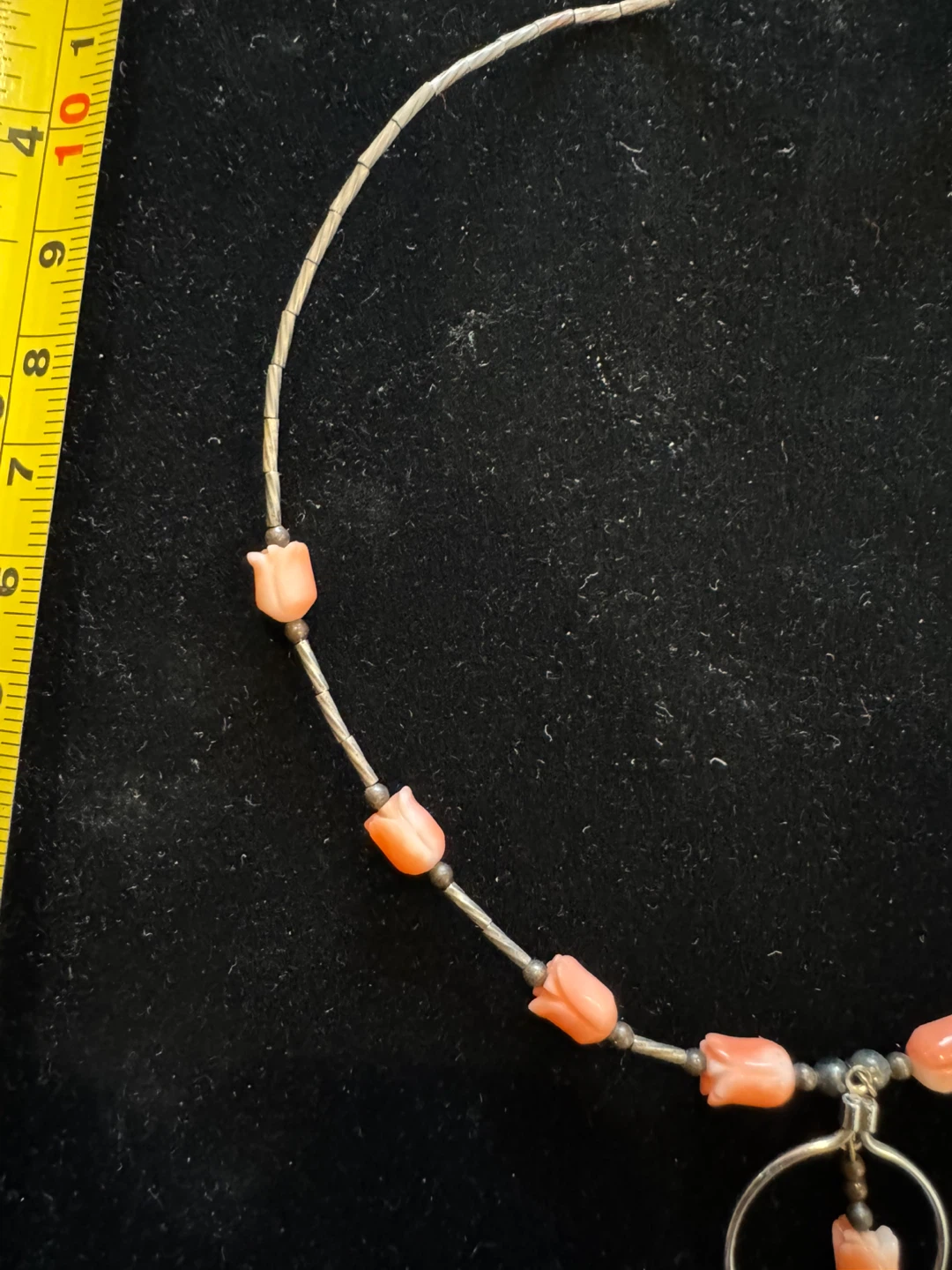 Rare Vintage Pink Angel Skin Coral Choker Necklace - photo 3