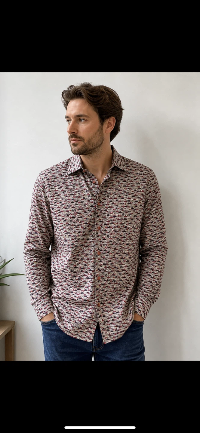 Ted Baker Men's Car Print Dress Shirt