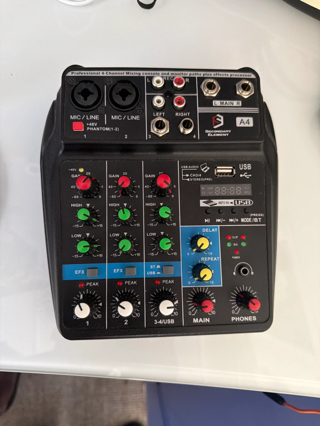 Secondary Element A4 4-Channel Professional Mixing Console
