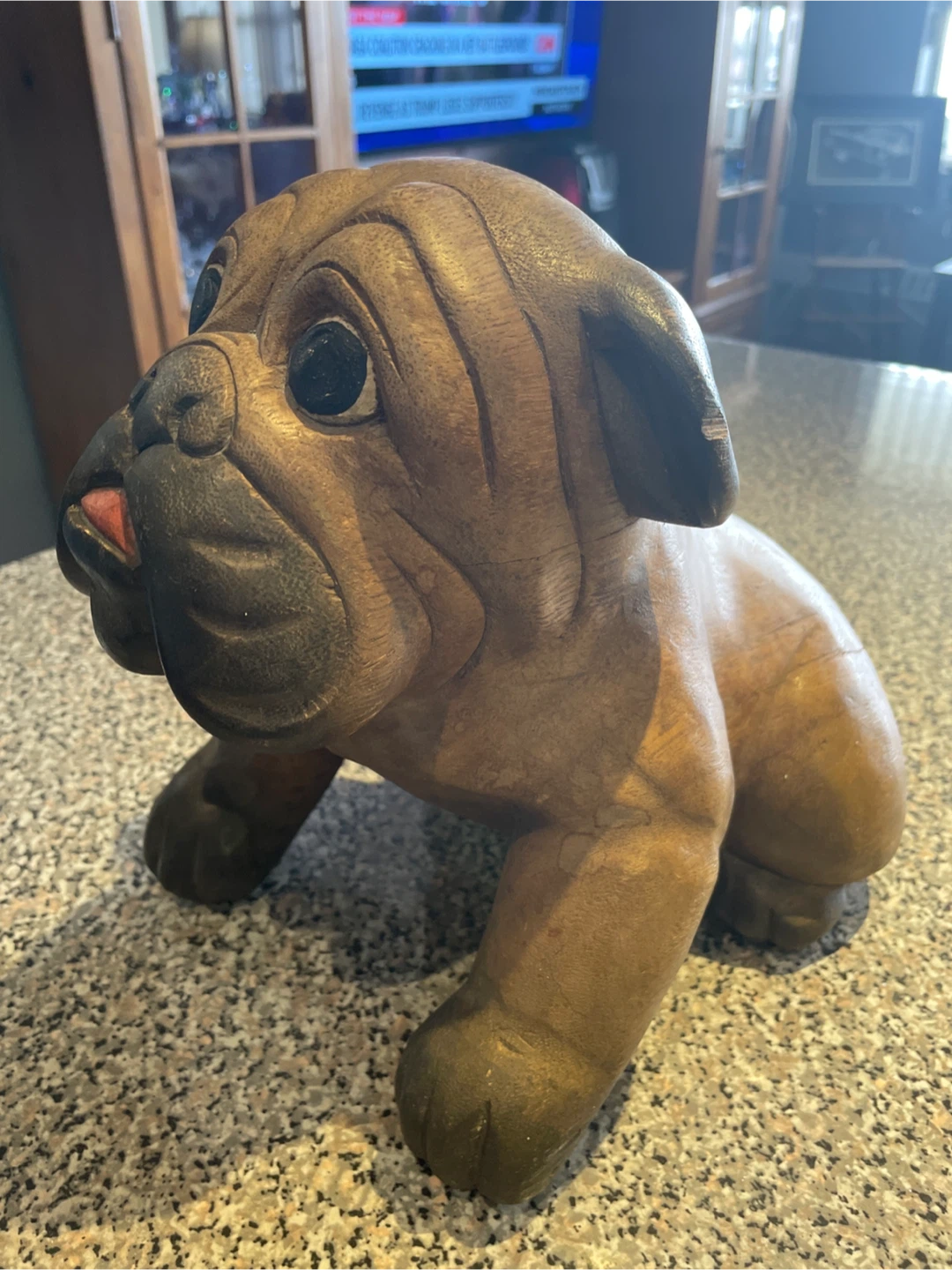 Wooden Bulldog Figurine - photo 2