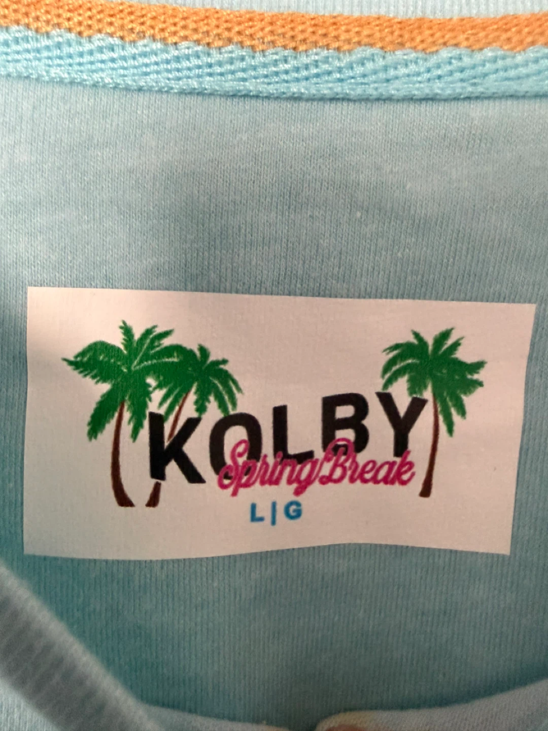 Kolby Spring Break Men's Graphic T-Shirt - Light Blue - Large - photo 3