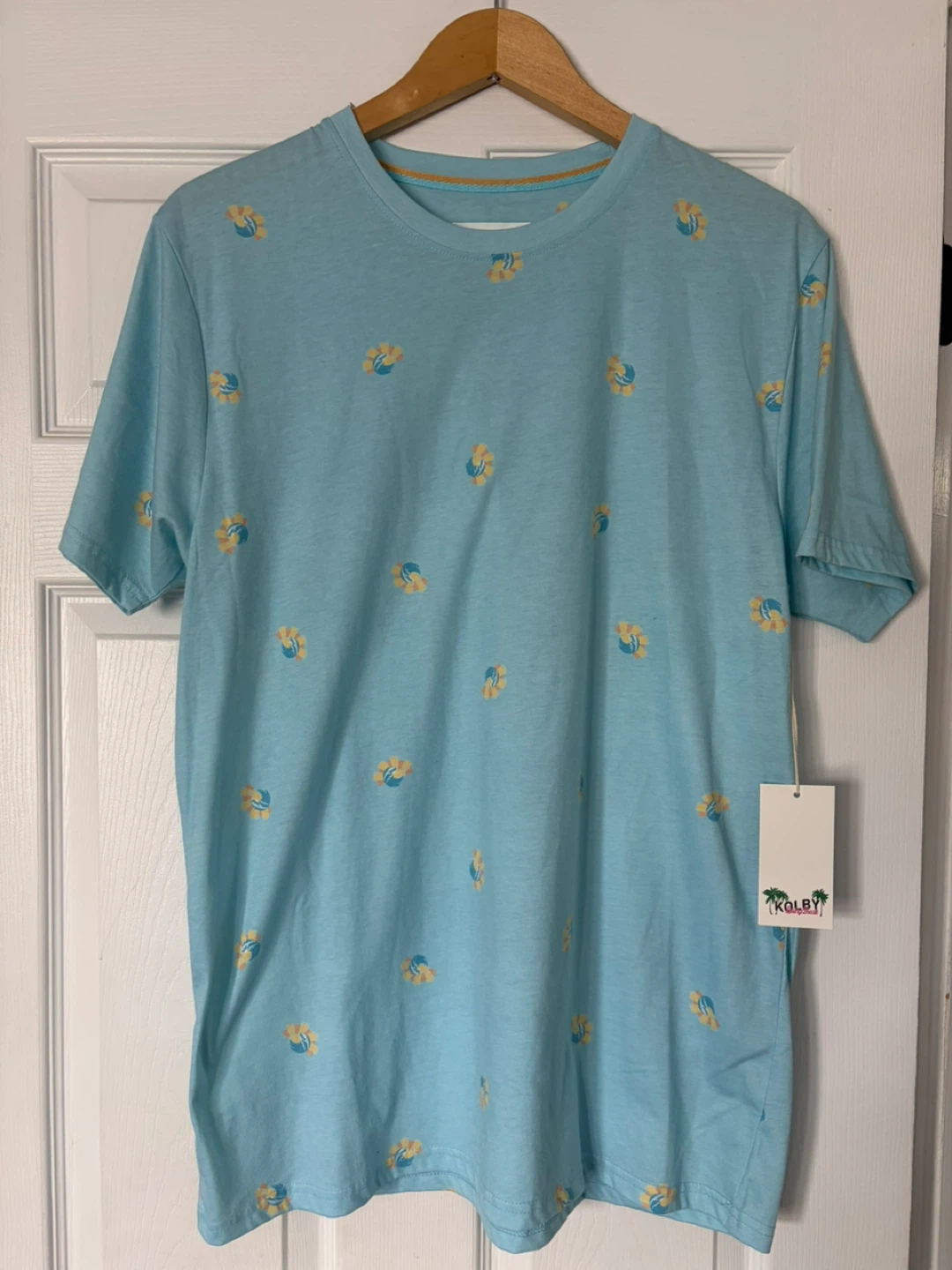 Kolby Spring Break Men's Graphic T-Shirt - Light Blue - Large