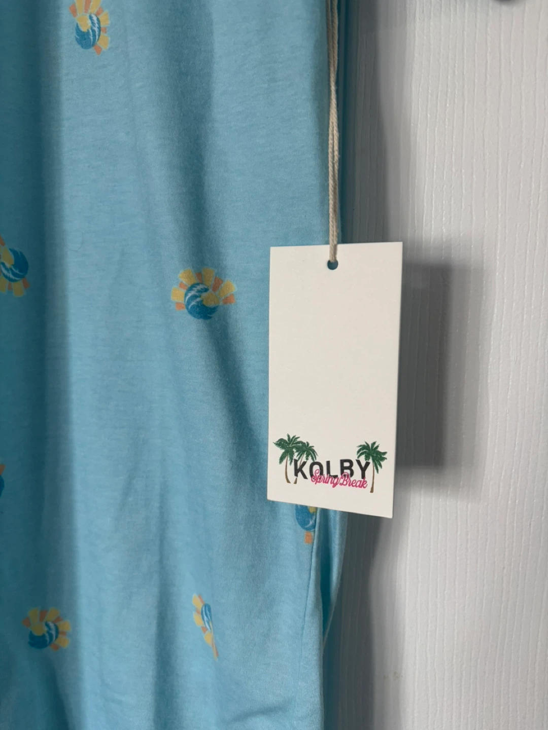 Kolby Spring Break Men's Graphic T-Shirt - Light Blue - Large - photo 2