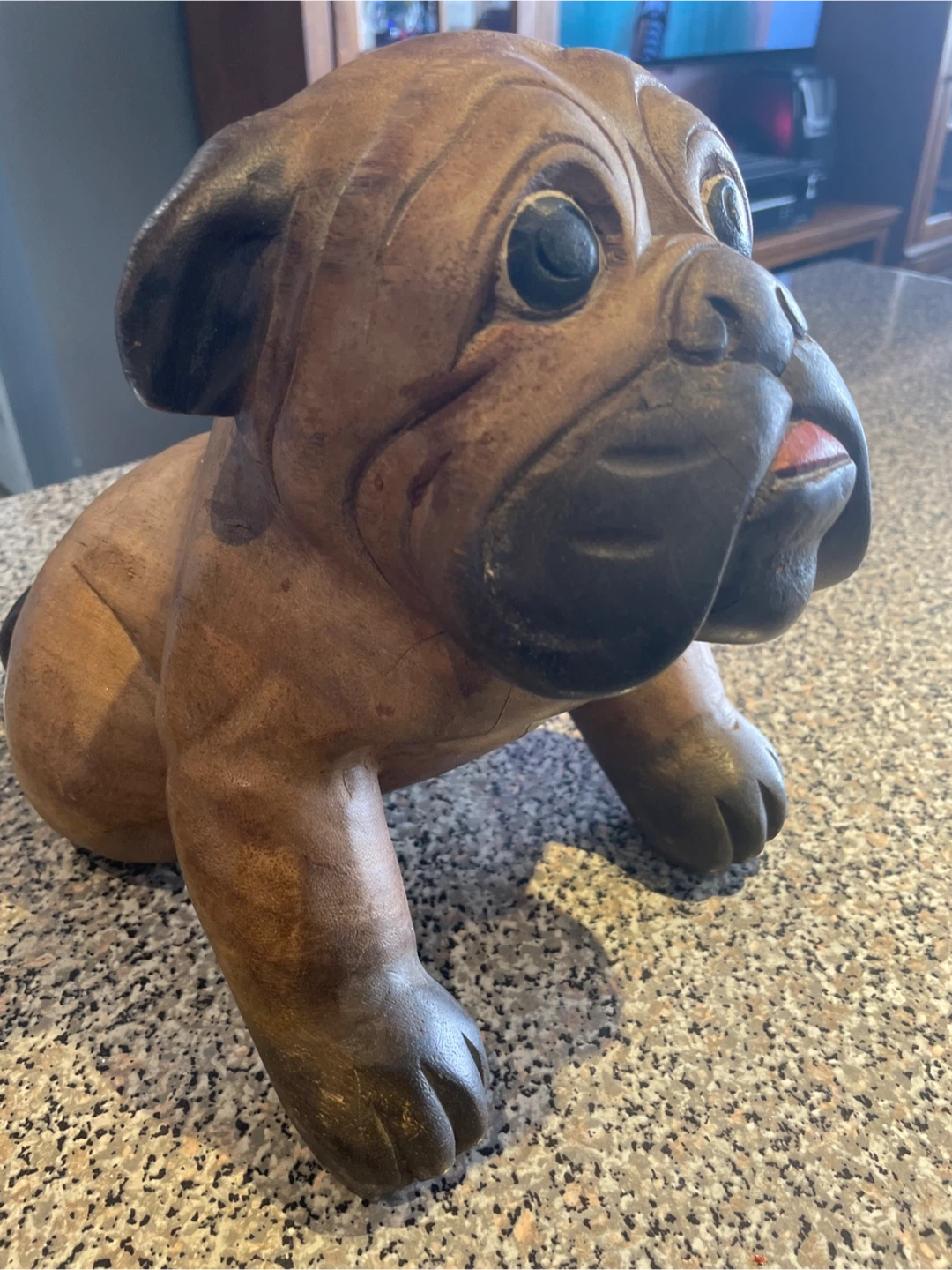 Wooden Bulldog Figurine - photo 3