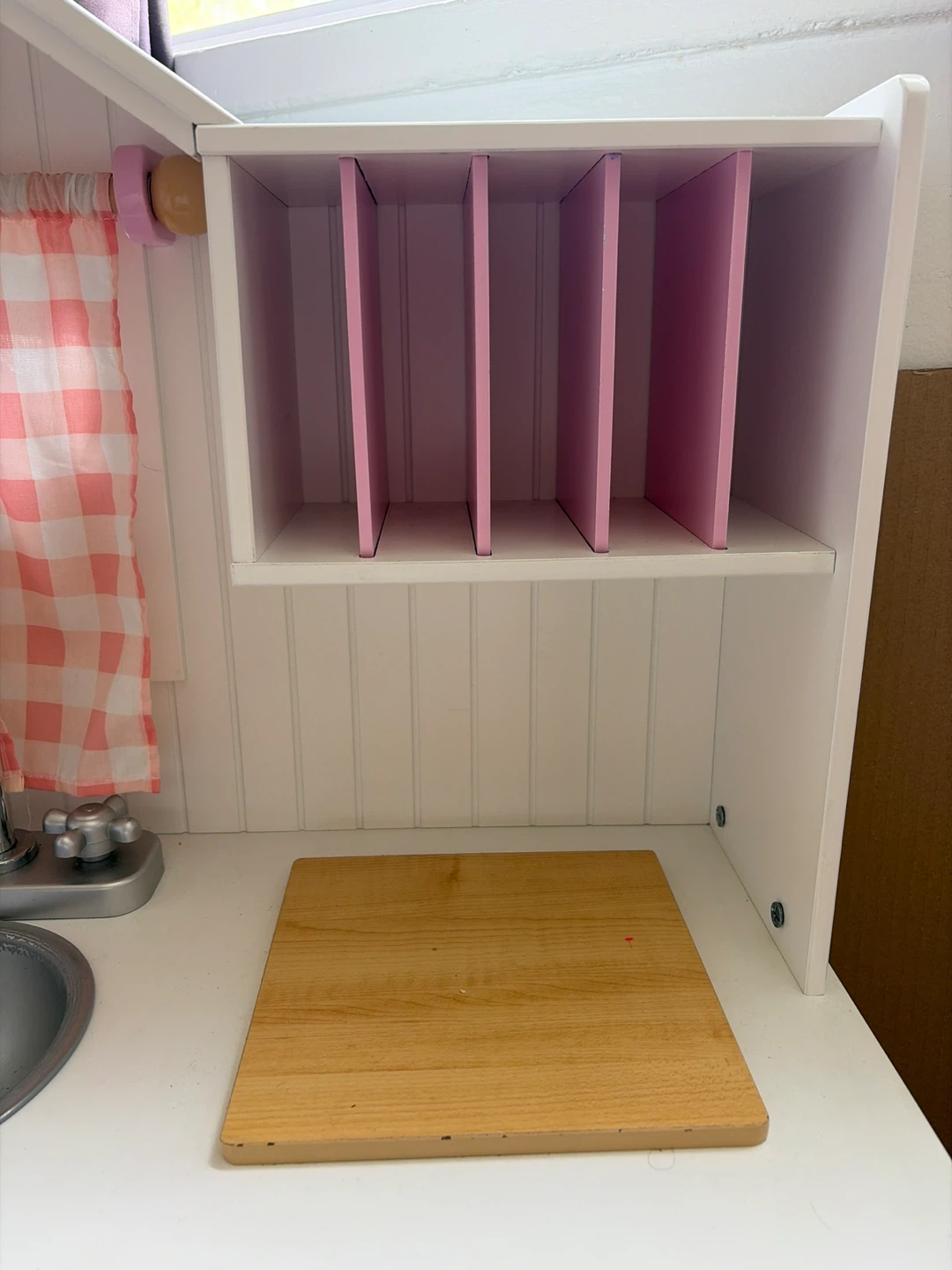 Kids Wooden Play Kitchen - White and Pink - photo 3