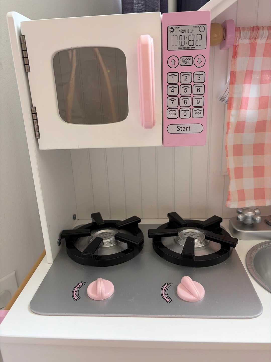 Kids Wooden Play Kitchen - White and Pink - photo 2