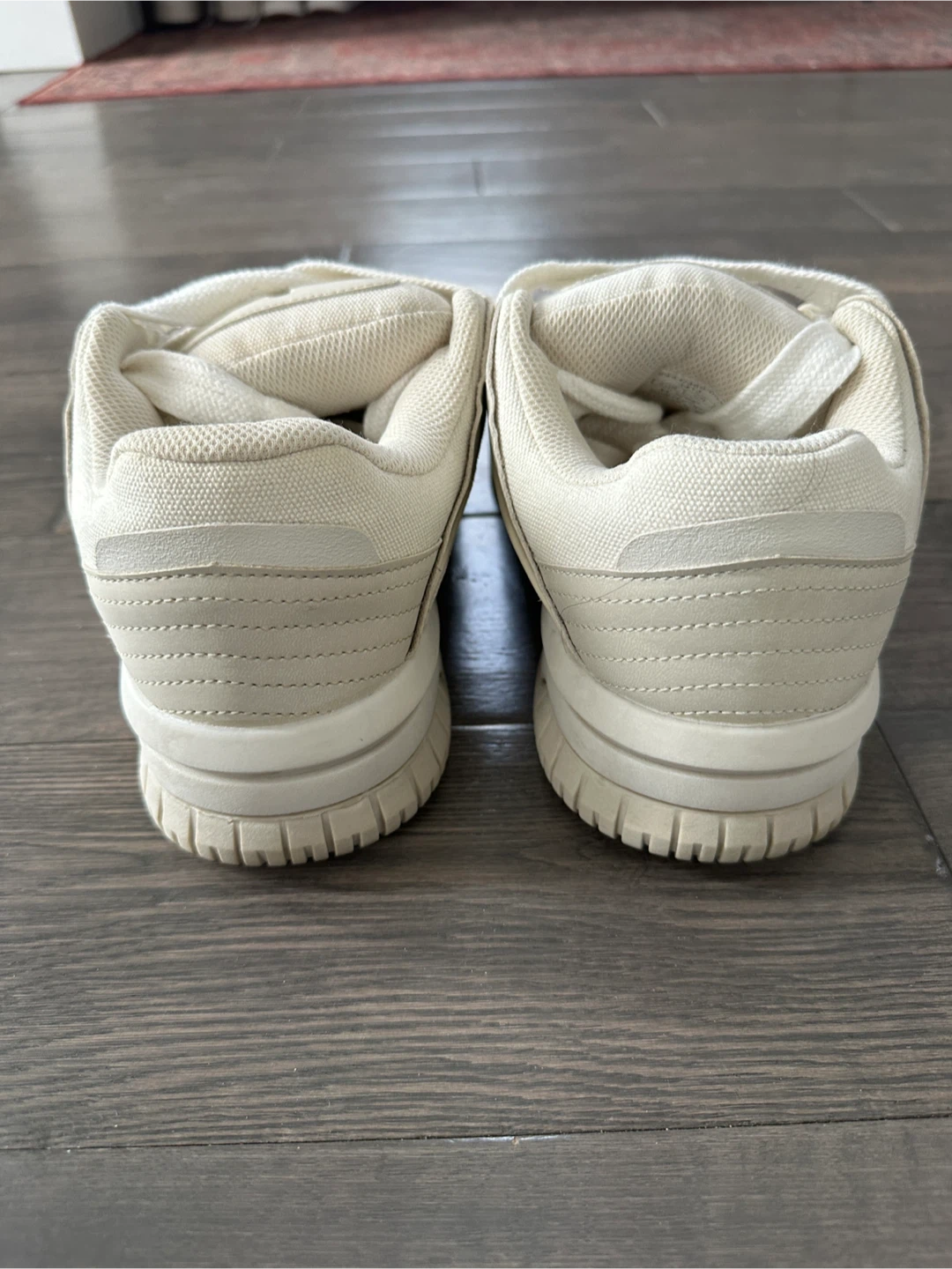 Cream/Off-White Lace-Up Sneakers - Size 43 EUR - photo 3