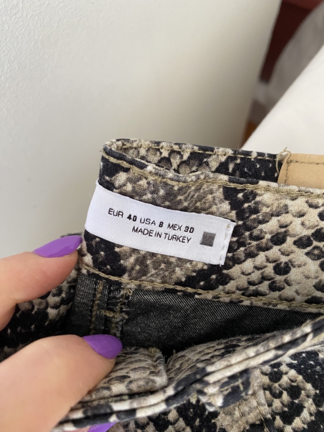 Zara snakeskin print pants - photo 2