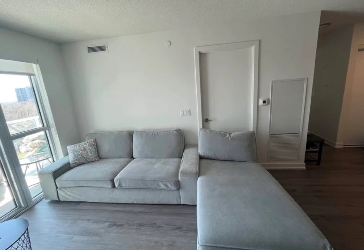 Grey Sectional Sofa with Chaise - photo 2