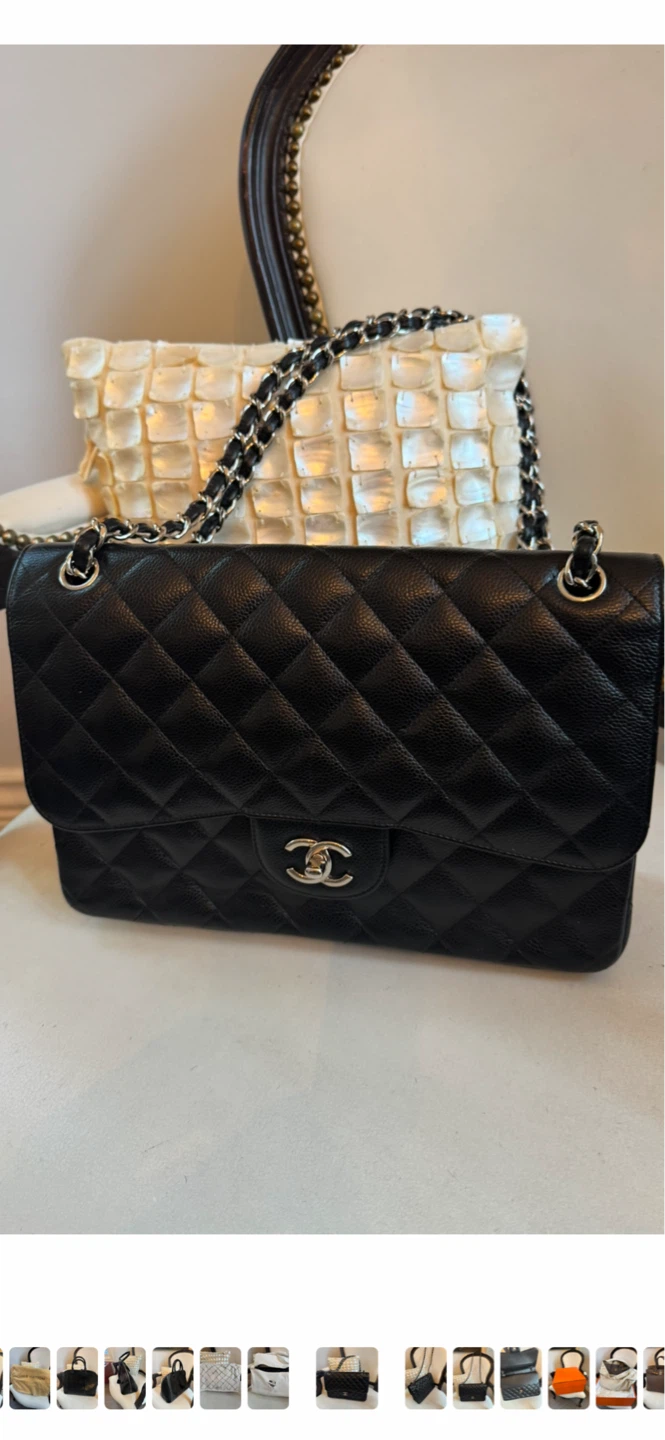 Black Chanel Leather Flap Bag