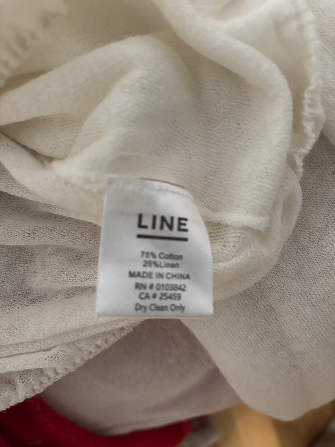 LINE White Cotton Linen Blend Top Size S/P - photo 4
