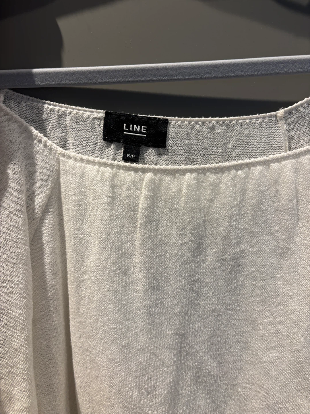 LINE White Cotton Linen Blend Top Size S/P