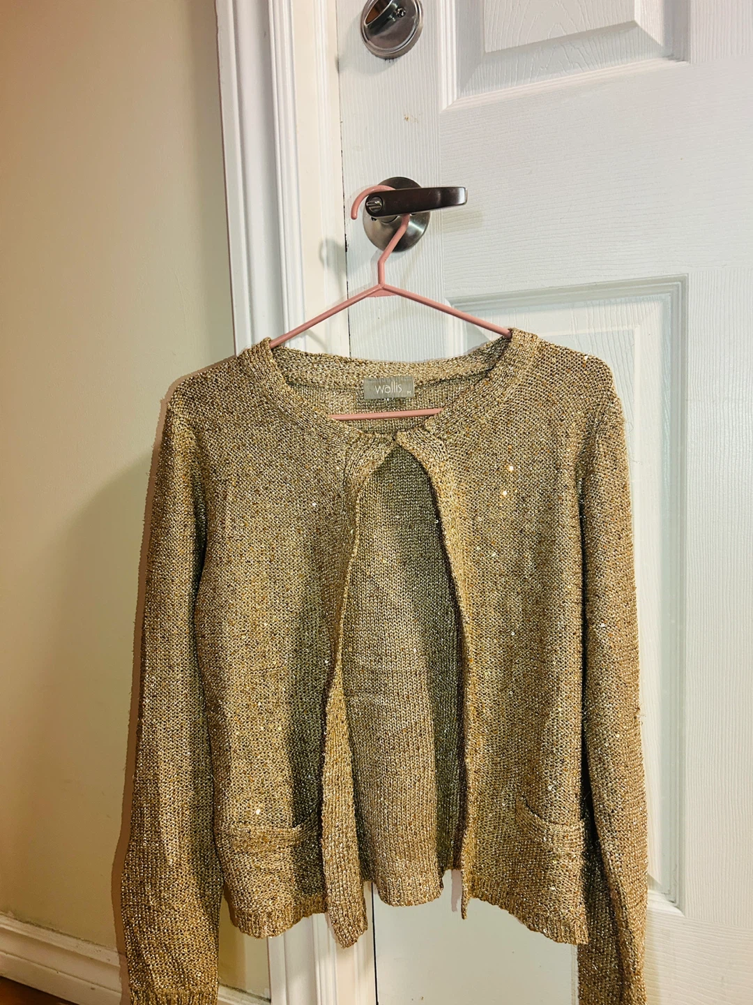 Gold Sequin Cardigan