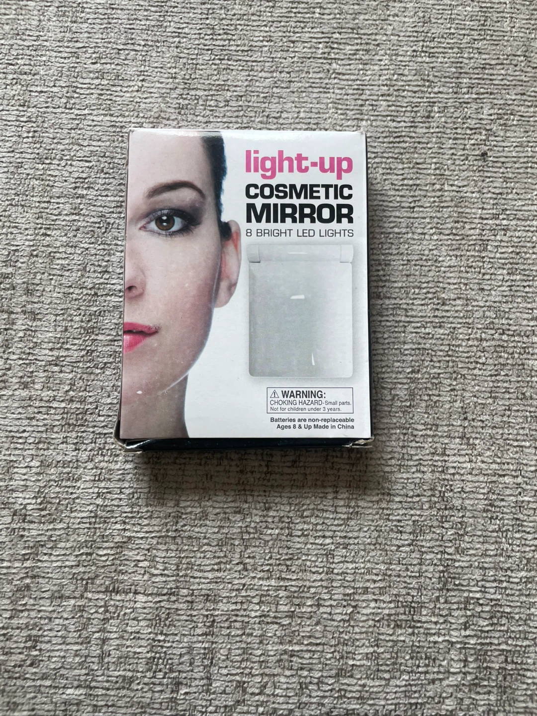Light-Up Cosmetic Mirror with 8 Bright LED Lights