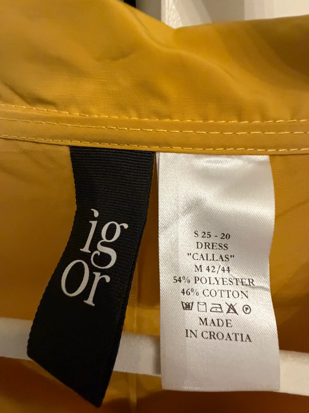 Igor Or "Callas" Dress M (42/44) Mustard Yellow - photo 4