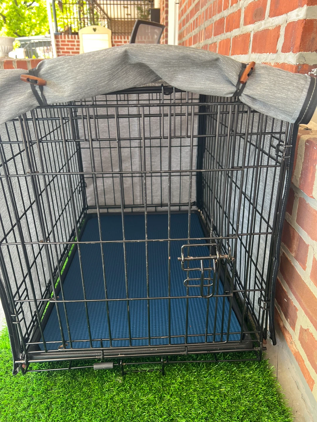 Dog Crate Cover and Blue Mat Included - photo 2