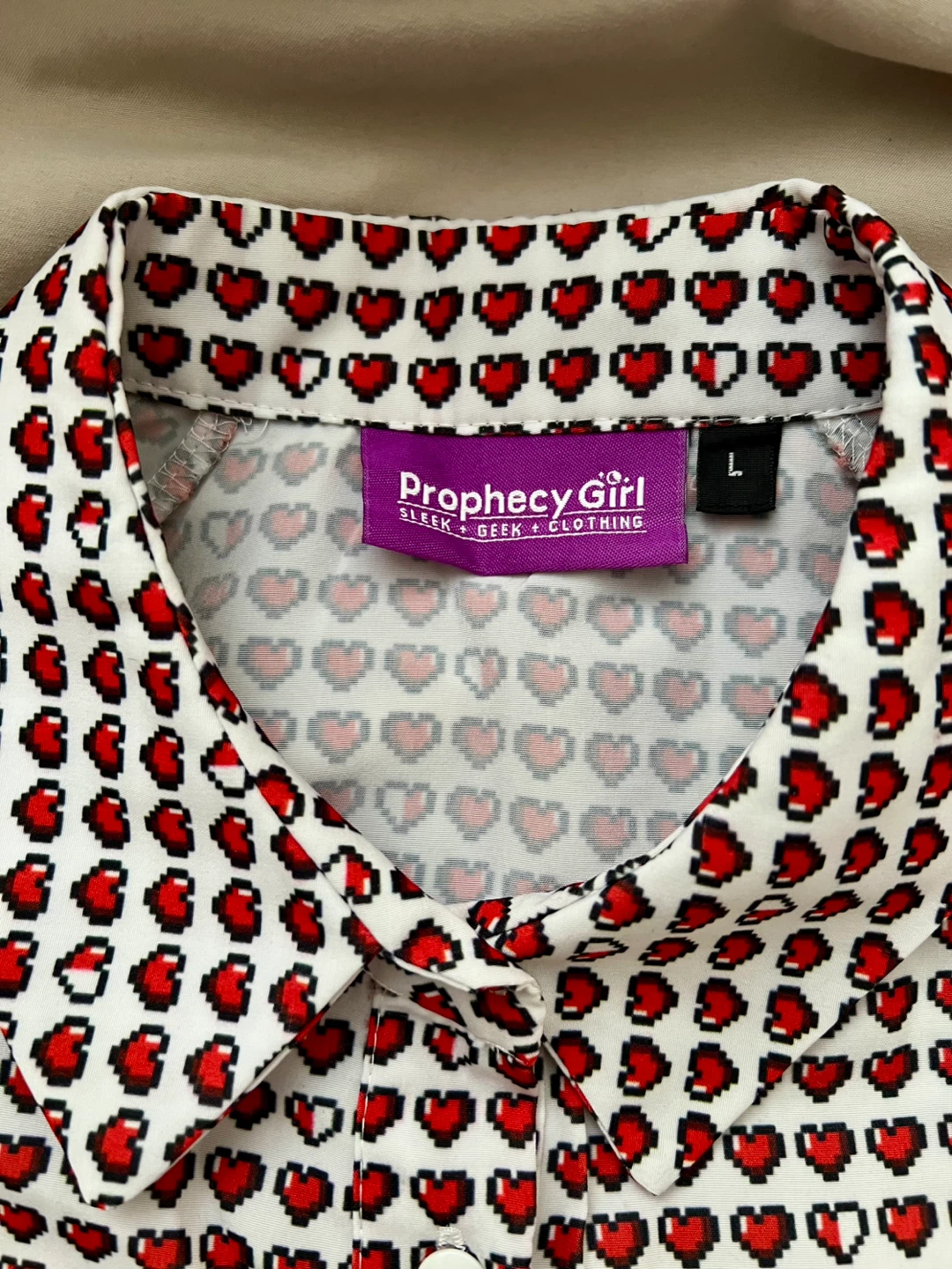 Prophecy Girl Pixel Heart Blouse & Forever 21 Denim Skirt - photo 4