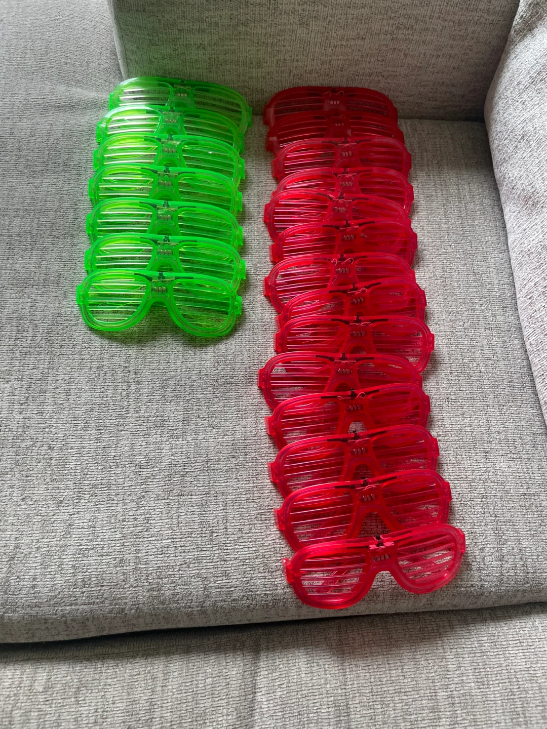 Party Shutter Glasses - Red & Green