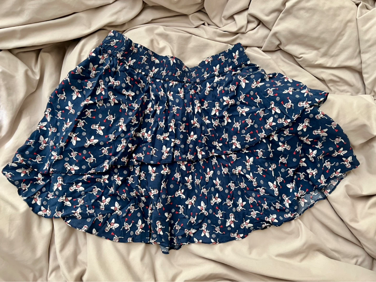 ZARA Women's Blue Tennis Print Skirt Size M