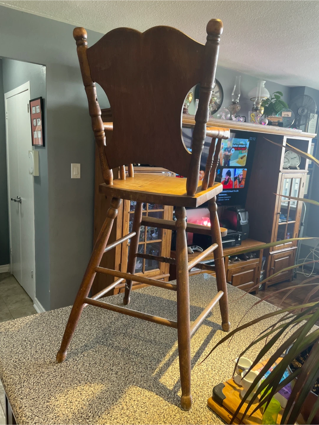 Wooden Baby High Chair with Bunny Decal - photo 5