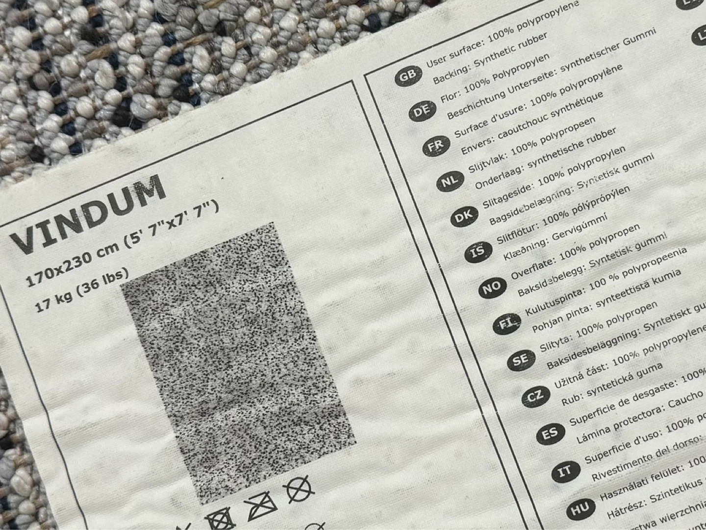 IKEA VINDUM Rug high pile - photo 3