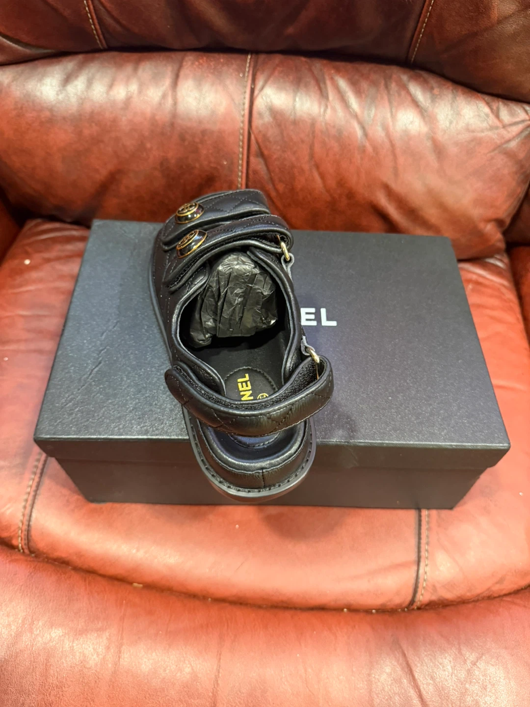 Chanel Black Quilted Leather Sandals - photo 5