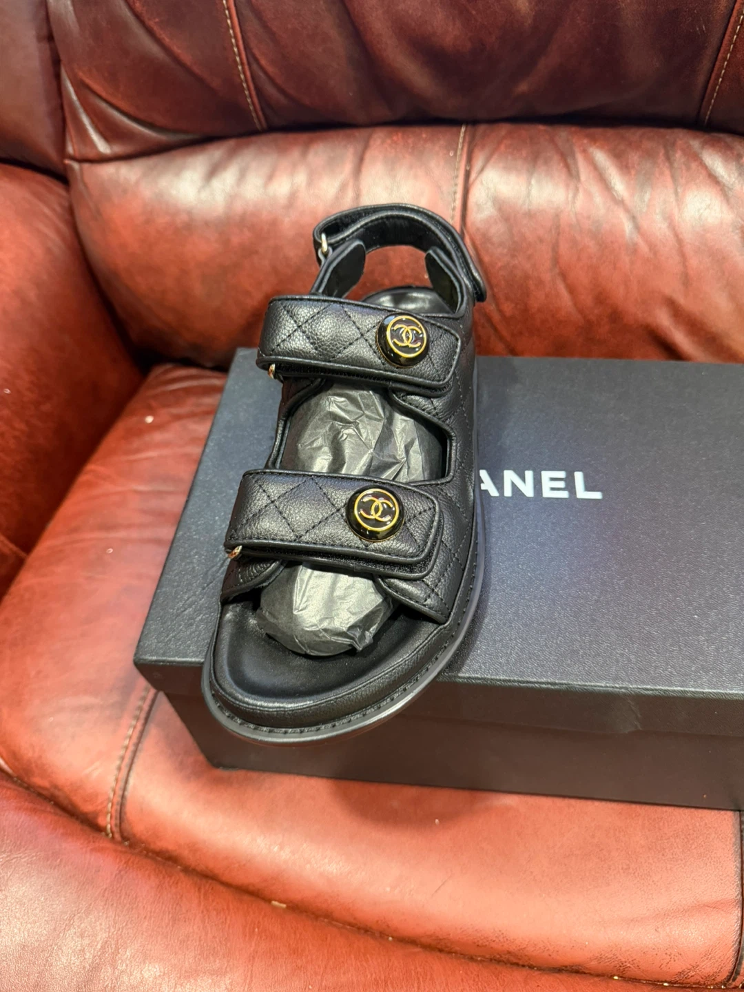 Chanel Black Quilted Leather Sandals - photo 4